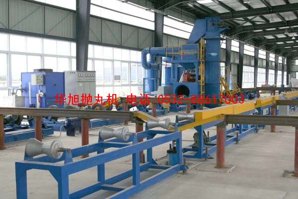 圓鋼管拋丸除銹機_圓鋼管表面清理機