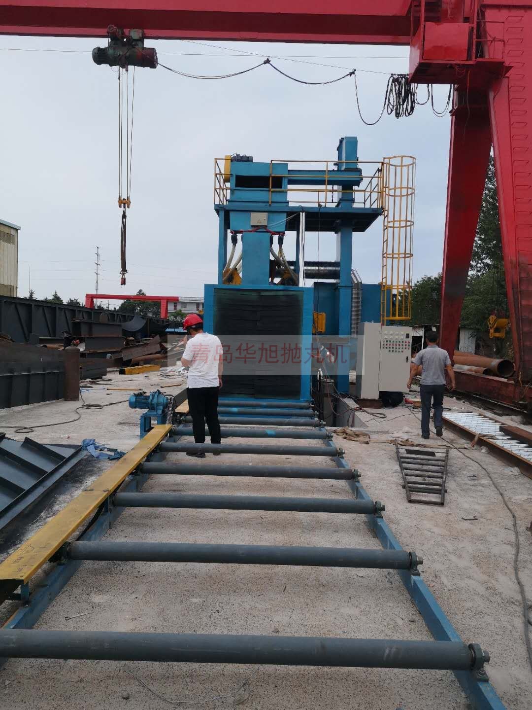 Q6918輥道通過式拋丸機調(diào)試準備試車